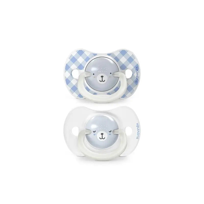 Suavinex Night & Day Nighttime Pacifiers Sx Pro Teat 6/18 Months Blue, 2 units