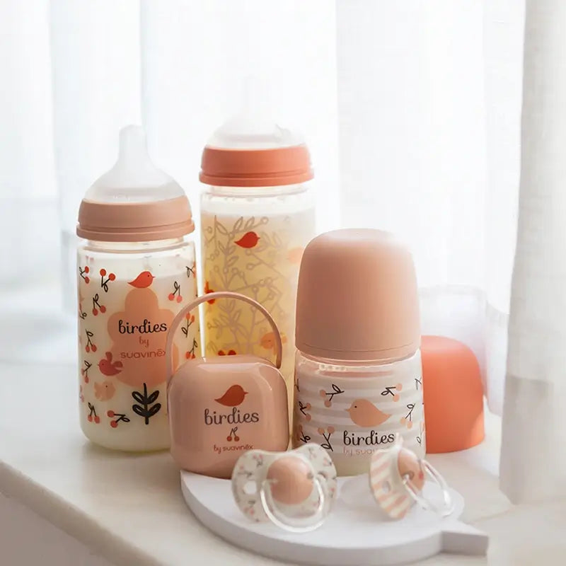 Suavinex Pacifiers Teat Sx Pro 0/6 Months Birdies Pink, 2 units