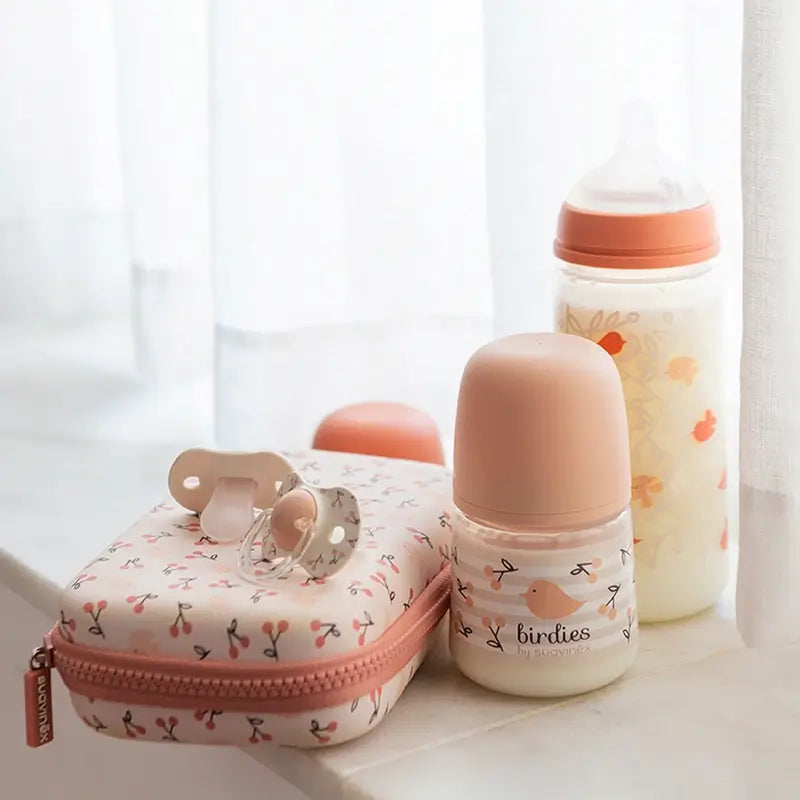 Suavinex Pacifiers Teat Sx Pro 0/6 Months Birdies Pink, 2 units