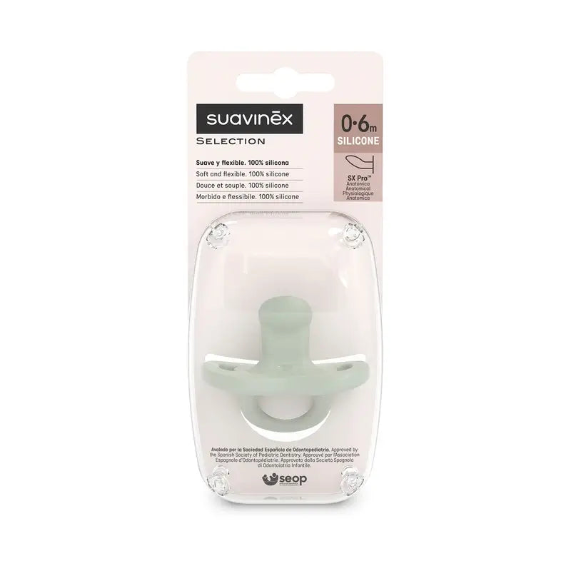 Suavinex Soothers Teat Sx Pro 0/6 Months Colour Essence Green