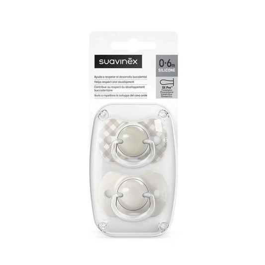 Suavinex Pacifiers Sx Pro Teat 0/6 Months Wild&Free Beige, 2 units
