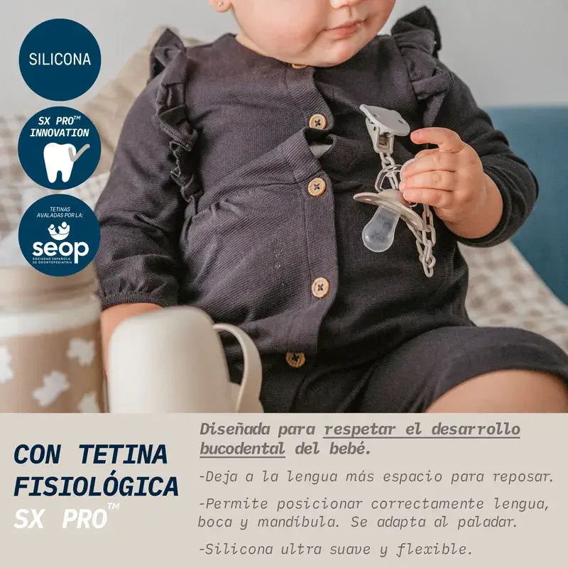 Suavinex Pacifiers Sx Pro Teat +18 Months Wild&Free Beige, 2 units