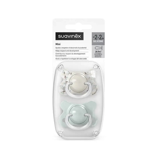Suavinex Pacifiers Teat Sx Pro -2/2 Months Birdies Green, 2 units