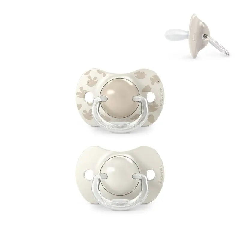 Suavinex Pacifiers Teat Sx Pro 6/18 Months Birdies Beige, 2 units