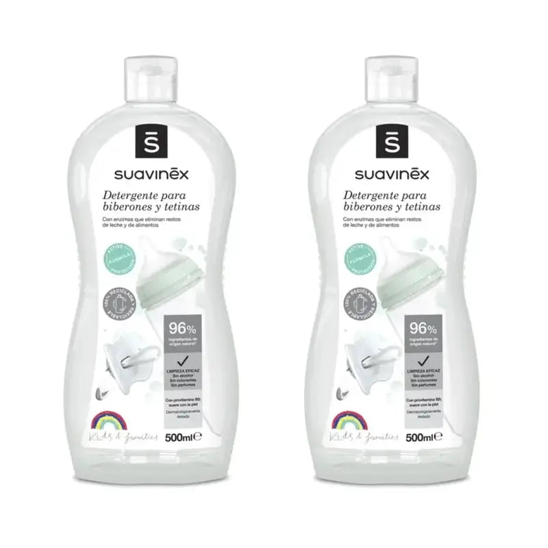 Suavinex Bottle and Teat Detergent, 2x500ml