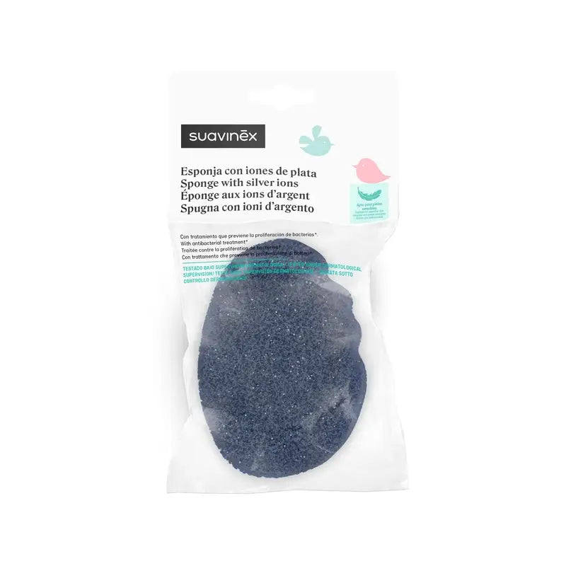 Suavinex Bath Sponge With Silver Ions, +0 Months / Familiar