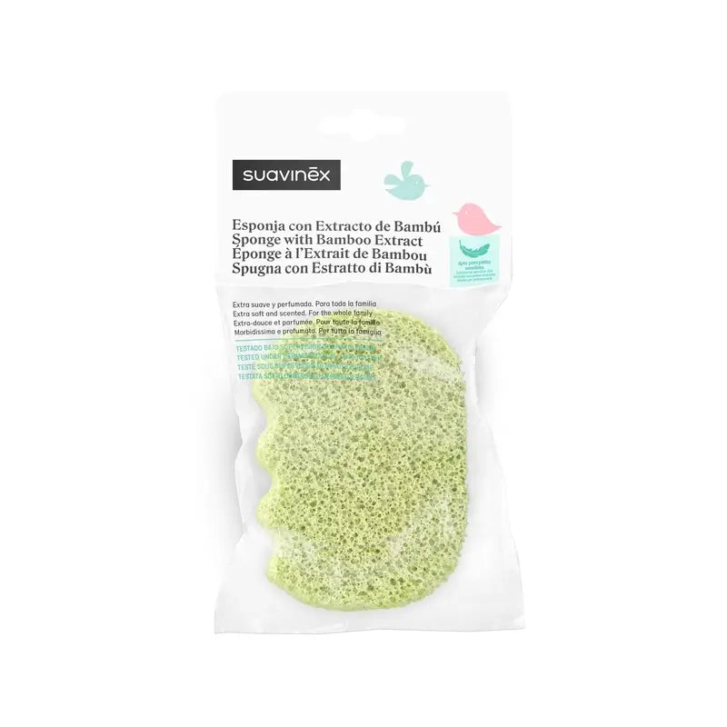 Suavinex Bath Sponge With Bamboo Extract, +0 Months / Familiar