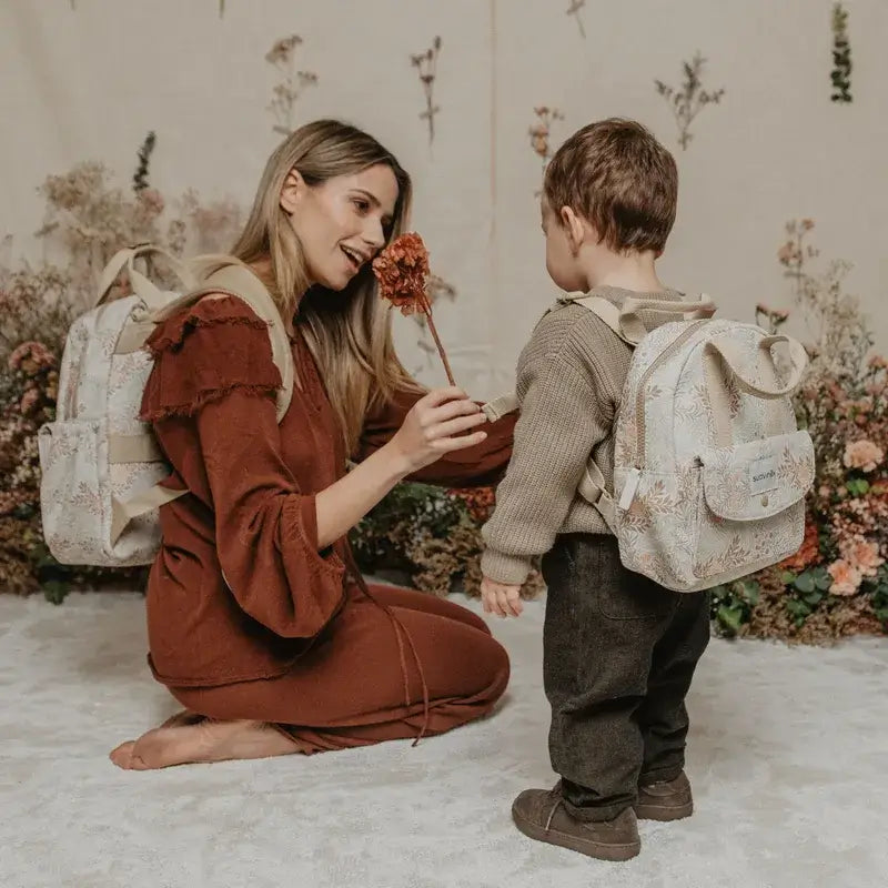 Suavinex Children's Poetry Print Backpack Beige