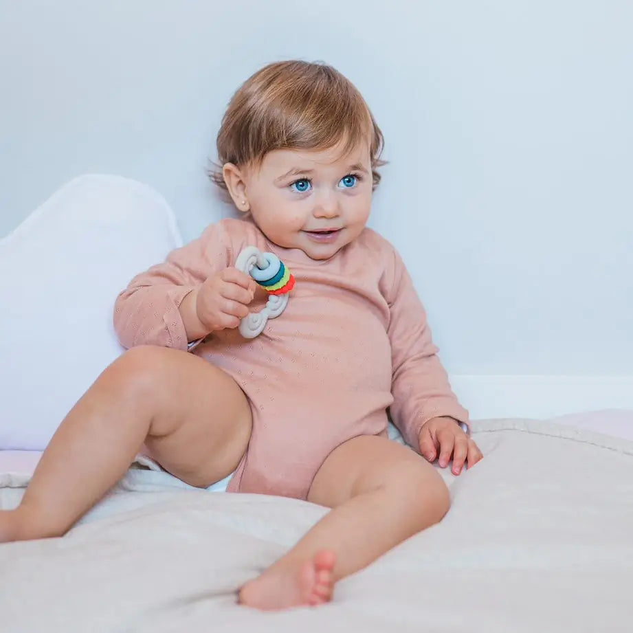 Suavinex Teether Silicone Teether +6 Months, Cloud, Blue