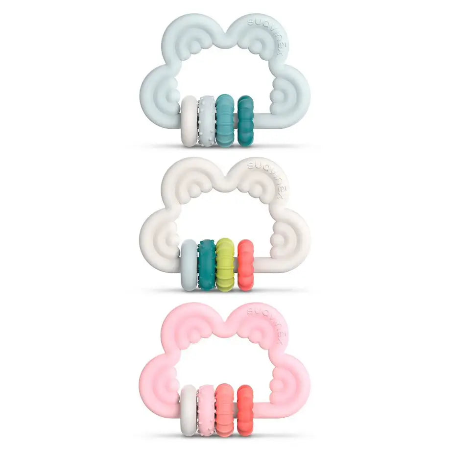 Suavinex Teether Silicone Teether +6 Months, Cloud, Blue