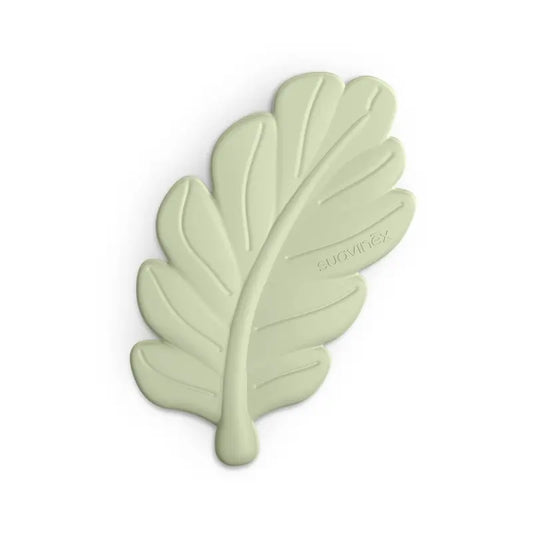 Suavinex Teether Silicone Leaf Teether, Poetry Green
