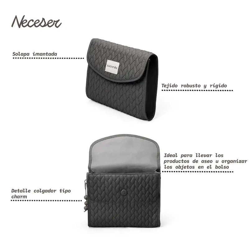 Suavinex Newborn Toilet Bag In Cloth, Grey