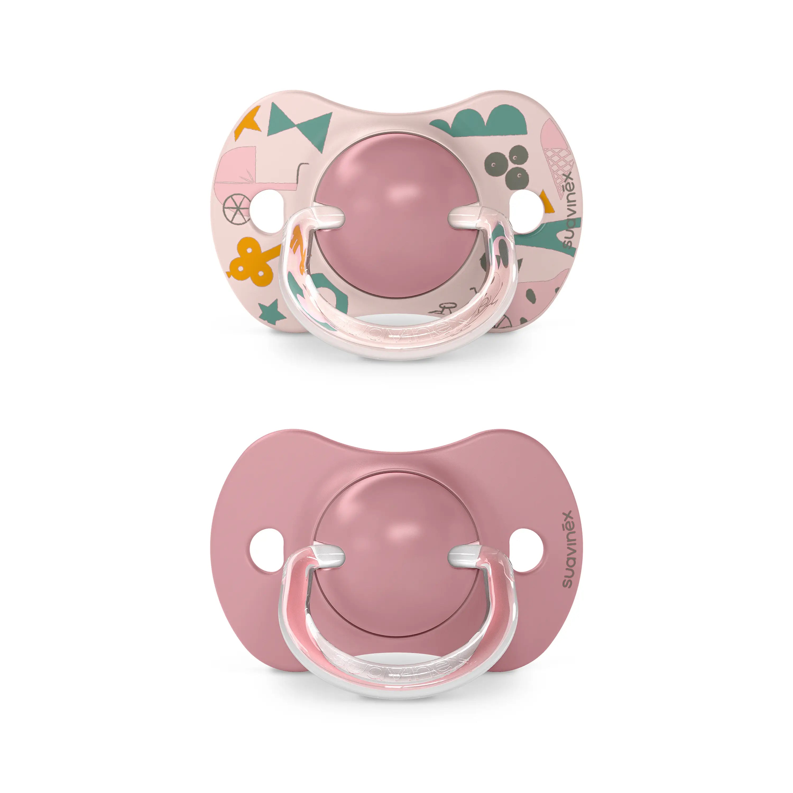 Suavinex Pack Pacifiers Pink With Physiological Silicone Teat Sx Pro, +18 Months, 2 units