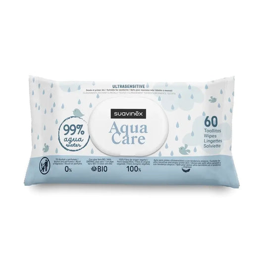 Suavinex Aqua Care Wipes, 60 Units