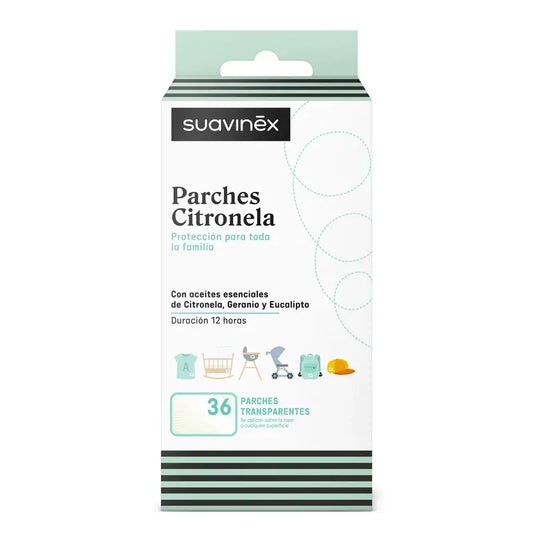 Suavinex Citronella Mosquito Repellent Patches, 36 Units
