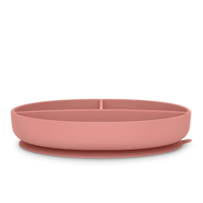 Suavinex Silicone Plate With Suction Cup And Divisions, +6 Months, Pink