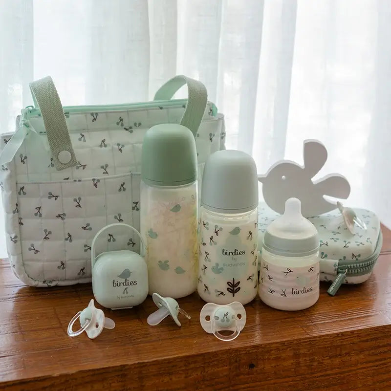 Suavinex Pacifier Holder +0 Months Birdies Green