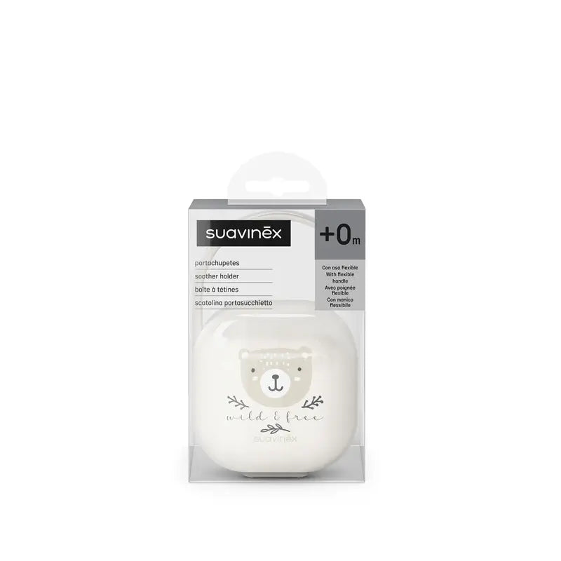 Suavinex Pacifier Holder +0 Months Wild&Free Beige