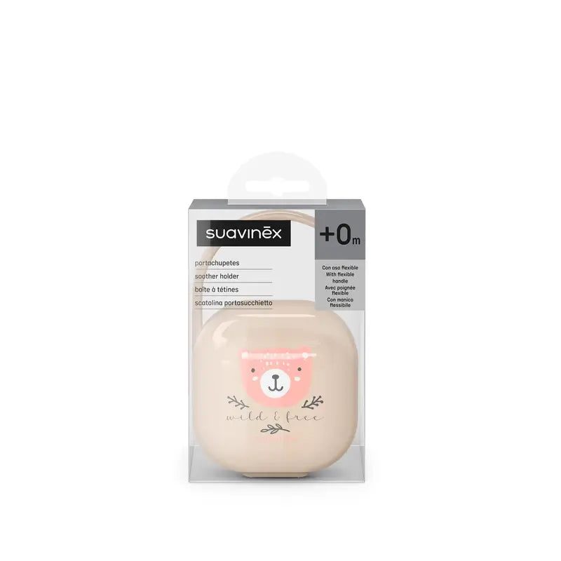 Suavinex Pacifier Holder +0 Months Wild&Free Pink