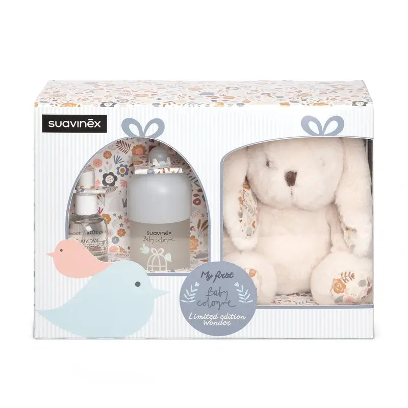 Suavinex Baby Layette with Baby Cologne 100 Ml + Travel Format 50 Ml + Baby Soft Toy