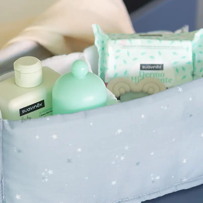 Suavinex Baby Gift Baby Milk 300 Ml + Baby Cologne Memories 100 Ml + Wipes + Teether, Blue