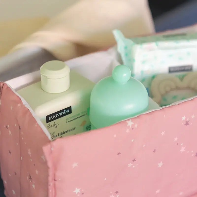 Suavinex Baby Gift Baby Milk 300 Ml + Baby Cologne Memories 100 Ml + Wipes + Teether, Pink