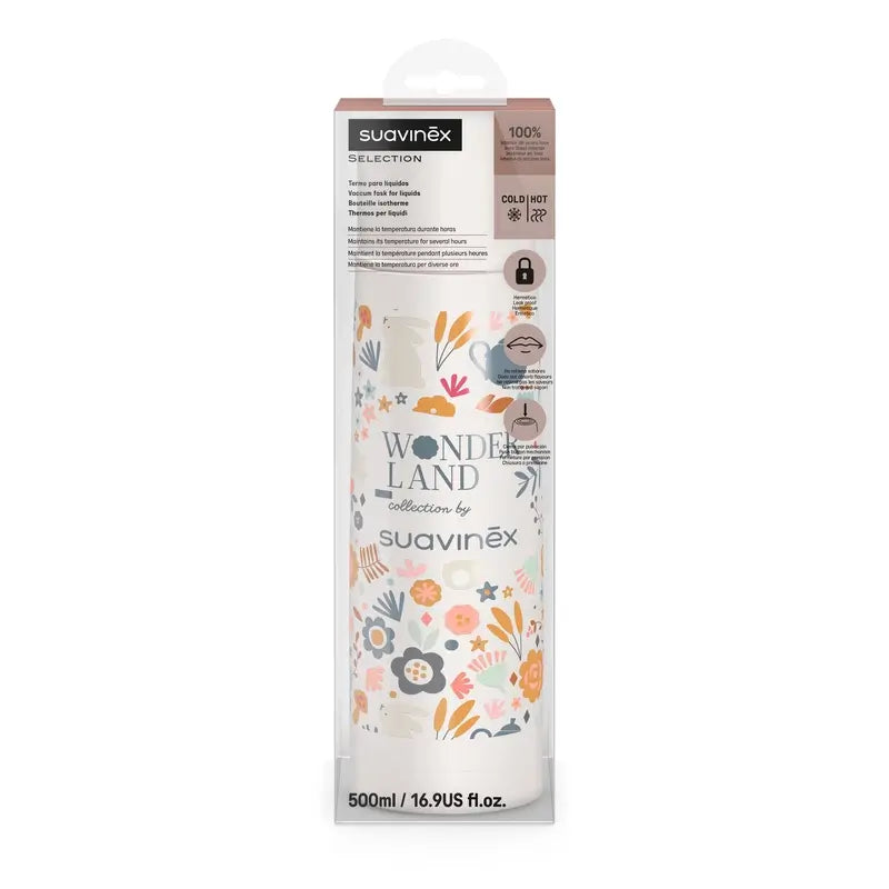 Suavinex Liquid Thermos 500 Ml, Wonderland Flowers
