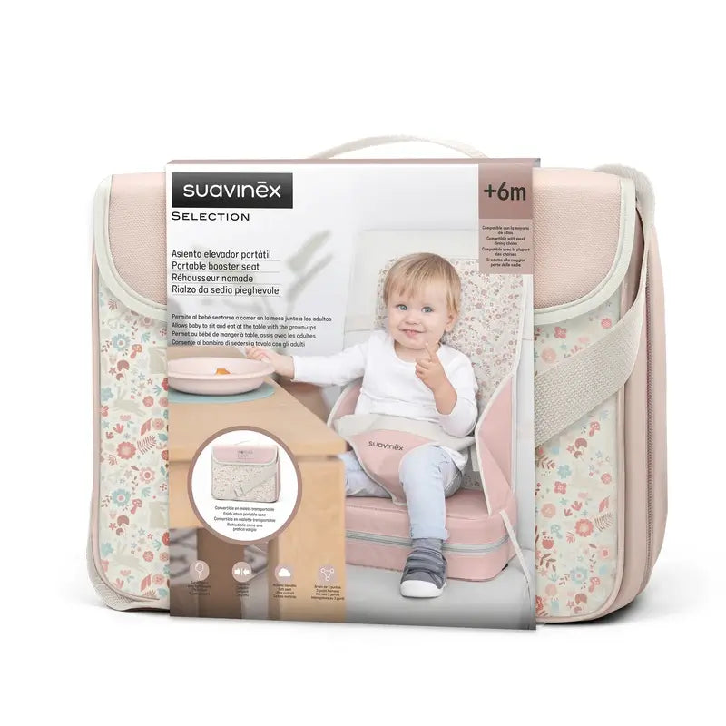 Suavinex Portable High Chair +6 Months, Pink