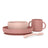 Suavinex Silicone Tableware 4 Pieces With Suction Cup, +4 Months, Pink