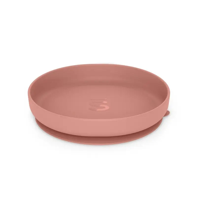 Suavinex Silicone Tableware 4 Pieces With Suction Cup, +4 Months, Pink