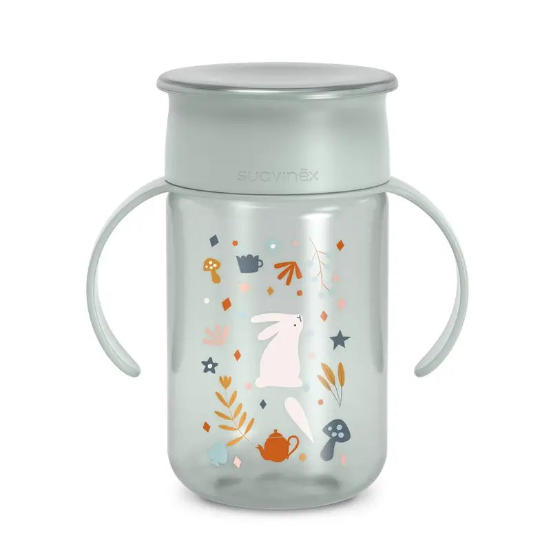 Suavinex 360 Non-Spill Cup 340 Ml, +12 Months, Wonderland Green