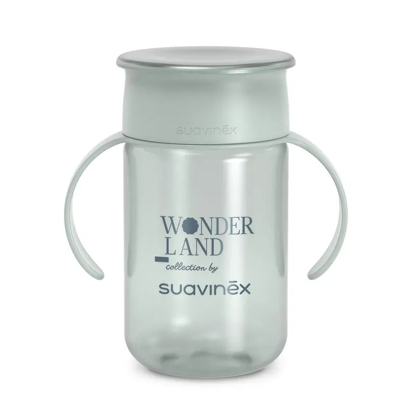 Suavinex 360 Non-Spill Cup 340 Ml, +12 Months, Wonderland Green