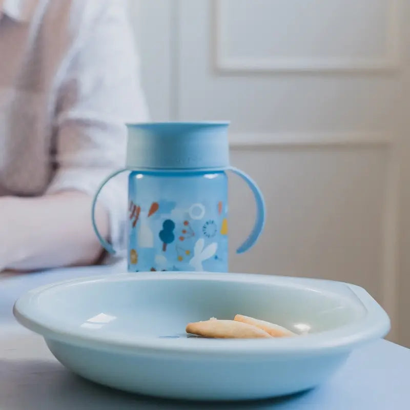 Suavinex 360 Training Cup With Handles 340 Ml, Non-Spill, +12 Months, Blue