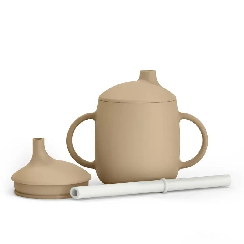 Suavinex 3-in-1 Silicone Learning Cup, +6 Months, Beige