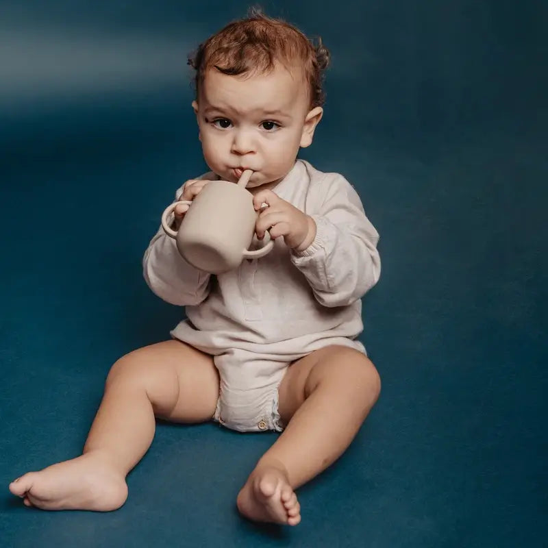 Suavinex 3-in-1 Silicone Learning Cup, +6 Months, Beige