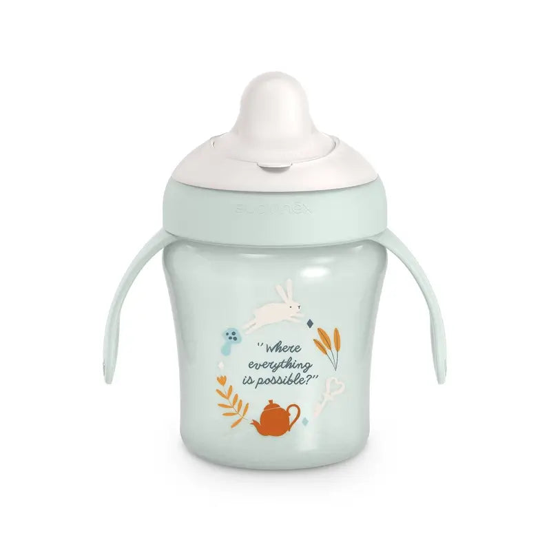 Suavinex Baby Learning Cup Rigid Anti-tear Mouthpiece, 200 Ml, +6 Months, Green Wonderland