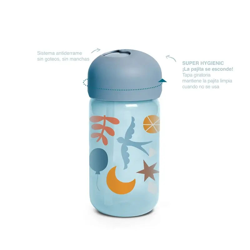 Suavinex Training Cup With Straw 340 Ml, Non-Spill, +18 Months, Blue