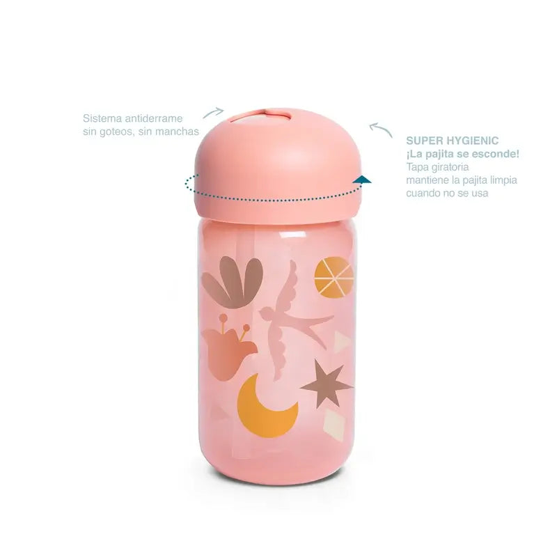 Suavinex Training Cup With Straw 340 Ml, Non-Spill, +18 Months, Pink
