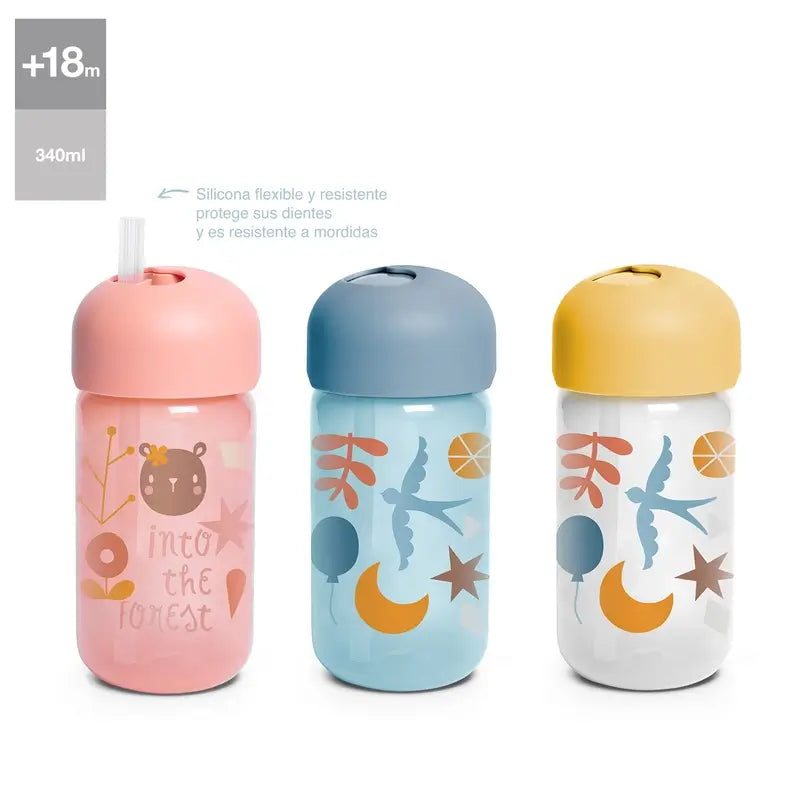 Suavinex Training Cup With Straw 340 Ml, Non-Spill, +18 Months, Pink