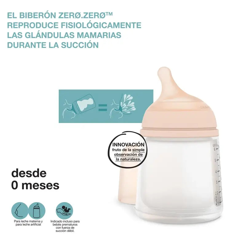 Suavinex Anti-colic Bottle Zero Zero 180 Ml, Slow Flow (S), +0 Months, Fair