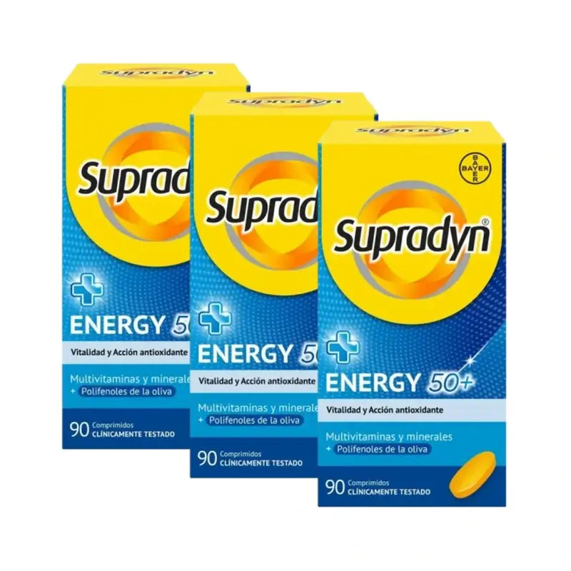 Supradyn Energy 50+ Vitamins, Minerals, and Energy, 3x90 Tablets