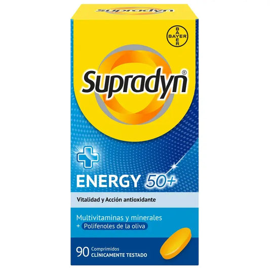 Supradyn Energy 50+ Vitamins, Minerals and Energy, 90 Tablets