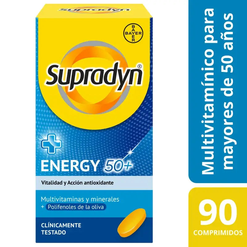 Supradyn Energy 50+ Vitamins, Minerals and Energy, 90 Tablets