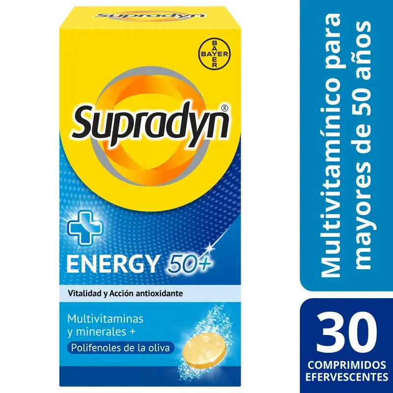 Supradyn Energy 50+ Vitamins and Energy, 30 Effervescent Tablets