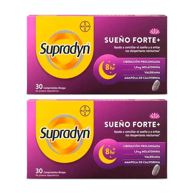 Supradyn Sleep Forte+ Reduces Nighttime Awakenings, Pack 2 x 30 Tablets