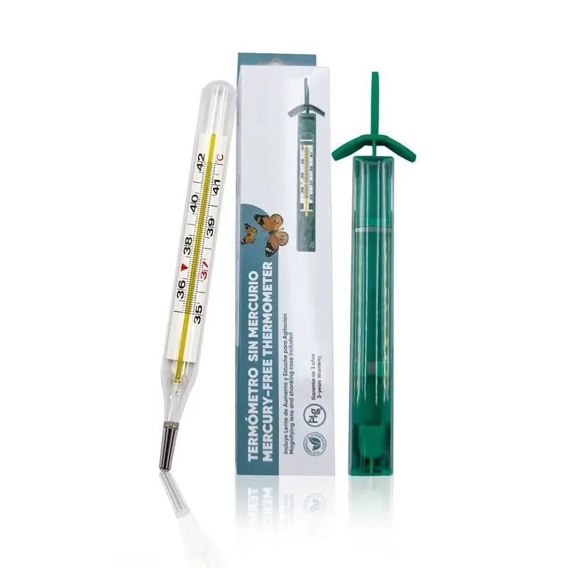 Surgicalmed Tezaro Pharma Mercury Free Gallium Thermometer With Magnifying Lens And Shaker Case, 1 pc.