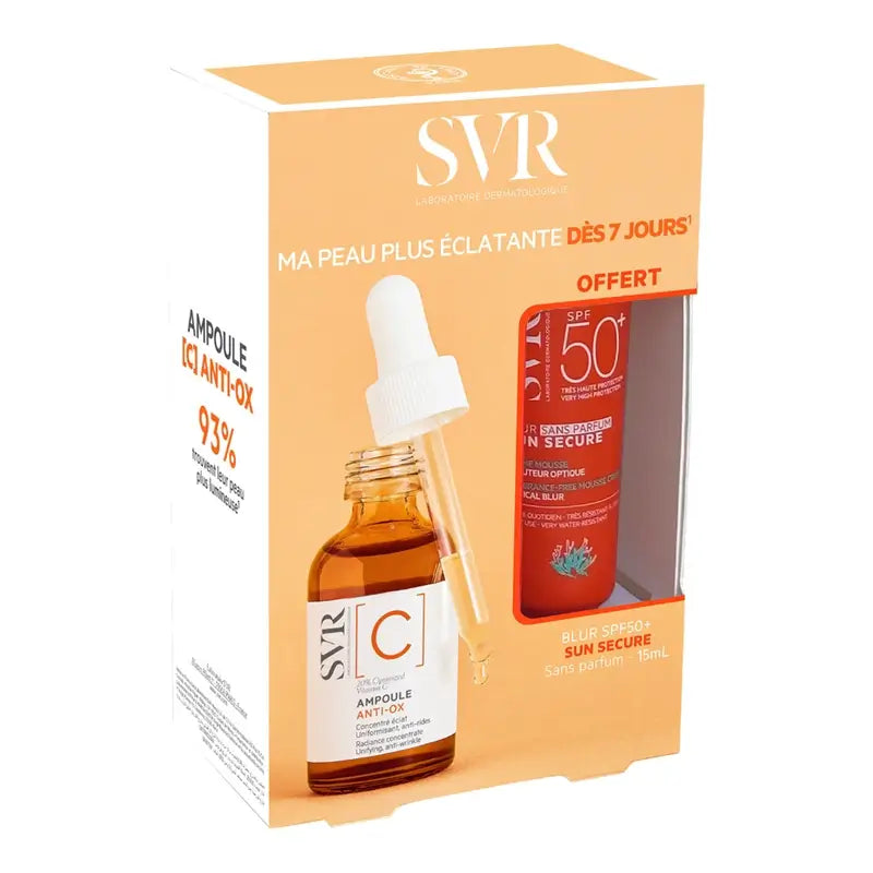 SVR Glow Effect Ampoule Anti-Ox [C] Duo 30 ml + Photoprotector 15 ml