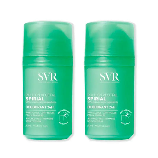 SVR Spirial Vegetal Deodorant Roll On 2x50 ml