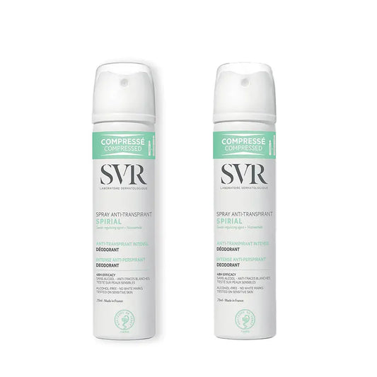 SVR Spirial Antiperspirant Deodorant Sensitive Skin Spray, 2x75 ml