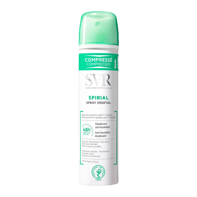 SVR Spirial Vegetal Deodorant Antiperspirant Spray, 75 ml